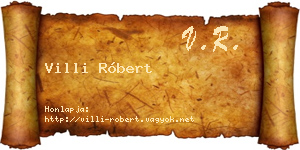 Villi Róbert névjegykártya