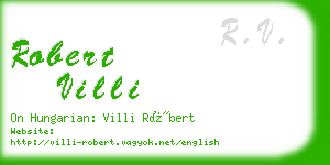 robert villi business card